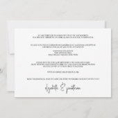 シンプル光エレガント披露宴たった今結婚しました 招待状 (裏面)