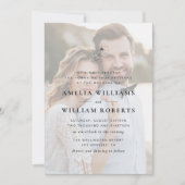 シンプル光エレガント結婚式招待状 招待状 (正面)