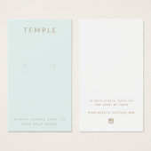 シンプル光エレガント青色イヤリング表示カード (正面&裏面)