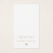 シンプル光エレガント青色イヤリング表示カード (裏面)