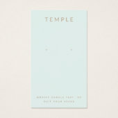 シンプル光エレガント青色イヤリング表示カード (正面)