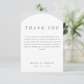 シンプル光グモダンレーアーチフラットサンキューカード サンキューカード (スタンド正面)