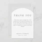 シンプル光グモダンレーアーチフラットサンキューカード サンキューカード (正面/裏面)