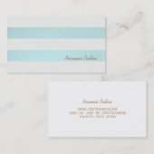 シンプル光ストライプのターコイズブルーグローン 名刺 (正面/裏面)