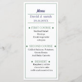 シンプル光パープルカスタマイズ結婚ズ・ディナー メニュー (正面)