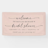 シンプル光ピエレガントンクブライダルシャワー歓迎 横断幕 (横)