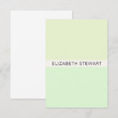 シンプル光モダングリーンプロフェッショナル ノートカード (正面/裏面)