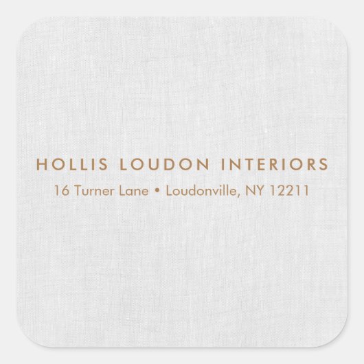 シンプル光モダングレーのリネン"見る" スクエアシール (正面)