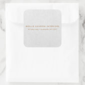 シンプル光モダングレーのリネン"見る" スクエアシール (バッグ)