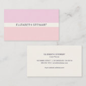 シンプル光モダンピンクとサンゴプロフェッショナル 名刺 (正面/裏面)