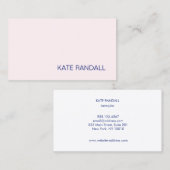 シンプル光モダンピンク美しいプロフェッショナル 名刺 (正面/裏面)