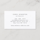 シンプル光モダンホログラフィックガールプロフェッショナル 名刺 (裏面)