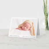 シンプル光モダン新生児誕生 案内状 (正面)