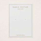 シンプル光モダン灰色イヤリング表示カード (正面)