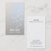 シンプル光モダン灰色ツリーブランチ 名刺 (正面/裏面)