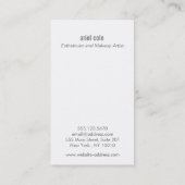 シンプル光モダン灰色ツリーブランチ 名刺 (裏面)