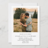 シンプル光モダン白黒クラシック結婚s 招待状 (正面)