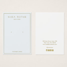 シンプル光モダン青色イヤリング表示カード