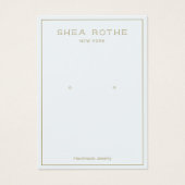 シンプル光モダン青色イヤリング表示カード (正面)