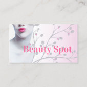 シンプル光女性美しいサロンカード 名刺 (正面)