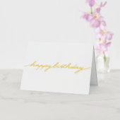シンプル光沢ハッピーバースデー箔グリーティングカード 箔グリーティングカード (蘭)