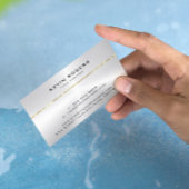 シンプル光沢フェイクのある金属銀金ゴールド 名刺