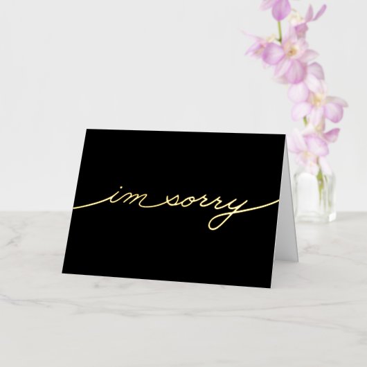 シンプル光沢I'm Sorry Foil Greeting Card 箔グリーティングカード (蘭)