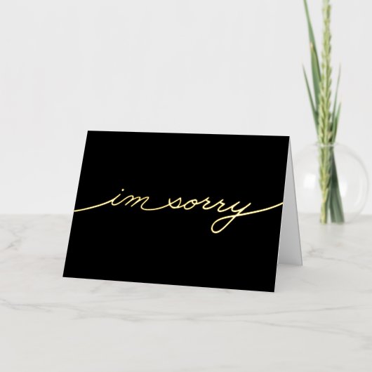 シンプル光沢I'm Sorry Foil Greeting Card 箔グリーティングカード (正面)