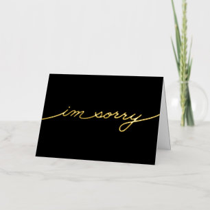 シンプル光沢I'm Sorry Foil Greeting Card 箔グリーティングカード