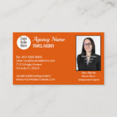 シンプル全産業汎用写真テンプレートブシン 名刺 (正面)