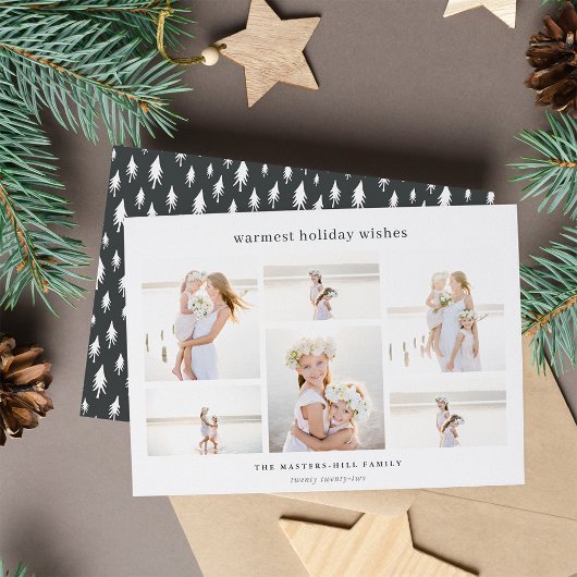 シンプル六 |ミニマリストの写真コラージュ シーズンカード