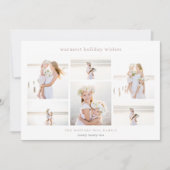 シンプル六 |ミニマリストの写真コラージュ シーズンカード (正面)