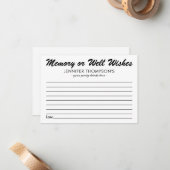 シンプル共有AメモリーまたはWell Wishes ノートカード (正面/裏面インサイチュ)