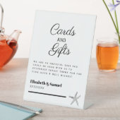 シンプル内結婚式カードとギフト台座看板 台座サイン (インサイチュ)