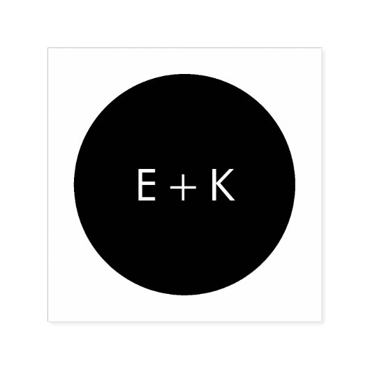 シンプル円モノグラムスタンプ セルフインキングスタンプ (デザイン)