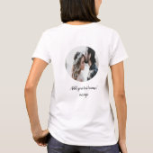 シンプル円写真ミニマルコラージュ文字追加 Tシャツ (裏面)