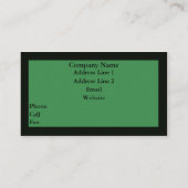 シンプル円名刺、緑 名刺 (裏面)