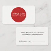 シンプル円/ （オレンジ/赤） 名刺 (正面/裏面)