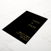 シンプル写エレガント真なし日付の保存 箔招待状 (回転した状態)