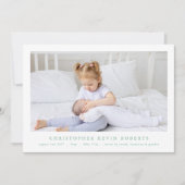 シンプル写ミニマル真モダンベビー誕生 案内状 (正面)