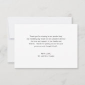 シンプル写モダン結婚真 サンキューカード (裏面)