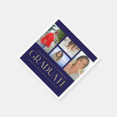 シンプル写数々の画卒業パーティー スタンダードカクテルナプキン (角)