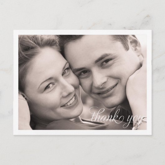 シンプル写真ありがとう ポストカード (正面)