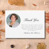 シンプル写真お葬式お礼 サンキューカード