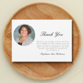 シンプル写真お葬式お礼 サンキューカード