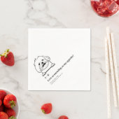シンプル写真かわいいおもしろいドッグペットズ結婚ー スタンダードカクテルナプキン (インサイチュ)