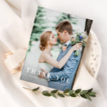 シンプル写真と文字結婚のユー感謝していス ポストカード<br><div class="desc">見たエレガント目と美しはっきりしたい写真が付いた白いシンプルは、イメージと文字が可能でパーソナライズされたある。</div>