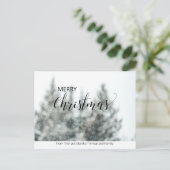 シンプル写真なしパーソナライズされたクリスマス ポストカード (スタンド正面)