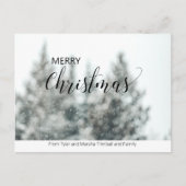 シンプル写真なしパーソナライズされたクリスマス ポストカード (正面)