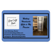 シンプル写真のカスタムCrafter名刺 マグネット (横)